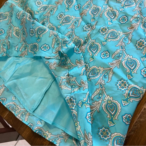 GAP Vintage Paisley Halter Dress Silk Slip Size 2 Small Blue Open Back NWT y2k - Picture 4 of 6